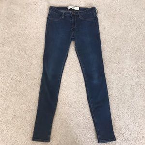 Abercrombie and Fitch dark blue skinny jeans